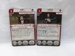 (2) Star Wars Imperial Assault BT-1 And 0-0-0 Villain Pack Deployment Cards - Image 1