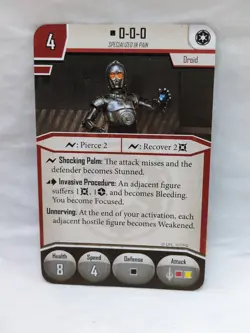(2) Star Wars Imperial Assault BT-1 And 0-0-0 Villain Pack Deployment Cards - Image 4