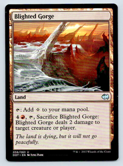 Blighted Gorge Magic The Gathering Merfolk vs. Goblins 2017 MTG Card FREE SHIP ! - Image 1
