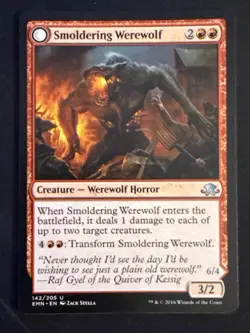 1x Smoldering Werewolf (142) Eldritch Moon LP MTG Magic the Gathering x1 MKE - Image 1