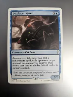 Magic the Gathering #27 Displacer Kitten White Border - Image 1