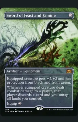 Sword of Feast and Famine (Borderless) Double Masters Regular - Image 1
