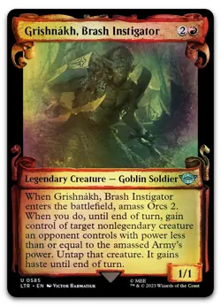 Grishnakh, Brash Instigator (Showcase Scrolls) #585 (Foil) LP Lord of the Rings - Image 1