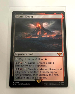 Mount Doom #258 (NM) Lord of the Rings LTR Magic MTG Foil - Image 1