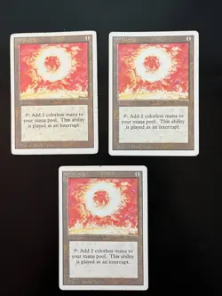 Revised 3rd Edition MTG 3 x Sol Ring - see picts for condition - Image 1