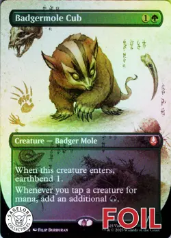 MTG Badgermole Cub (Borderless) (326) | NM Foil | Avatar {TLA} - Image 1