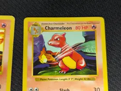 Charmander and Charmeleon Base Set Shadowless Pokemon TCG 1999 Vintage - Image 4