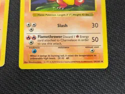 Charmander and Charmeleon Base Set Shadowless Pokemon TCG 1999 Vintage - Image 5