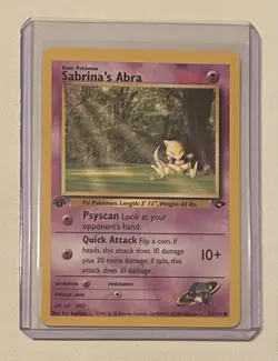 Pokemon TCG Sabrina’s Abra #94/132 Non Holo 1st Edition Vintage 1999-2000 - Image 1