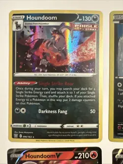 Pokemon HOUNDOOM V and Holo 4 Card Lot Houndour - Image 5