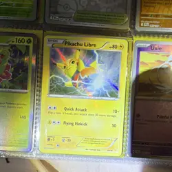 Pokemon Pikachu Libre Pokemon TCG 30/30 2016 Basic Holo Trading Card English - Image 1