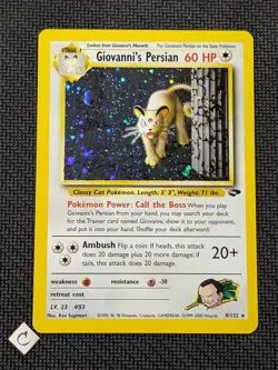 Giovanni's Persian 8/132 - Gym Challenge Unlimited Holo Rare Pokemon TCG NM - Image 1