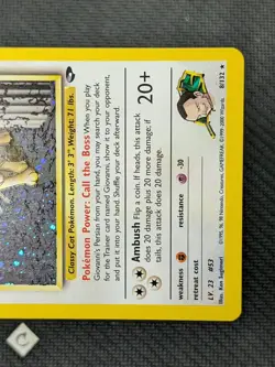 Giovanni's Persian 8/132 - Gym Challenge Unlimited Holo Rare Pokemon TCG NM - Image 5
