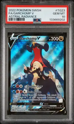 2022 POKEMON SWORD & SHIELD ASTRAL RADIANCE #TG23 FA/GARCHOMP V PSA 10 - Image 1