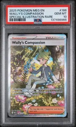 2025 Pokemon Mega Evolution Base #186 SIR Wally's Compassion PSA 10 Gem Mint - Image 1