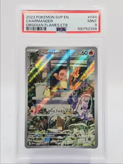 CHARMANDER 2023 POKEMON OBSIDIAN FLAMES ETB BS PROMO B #044 PSA 9 Q0004 - Image 1