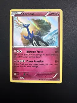 Pokemon TCG- Xerneas- 107/162- Holo Rare- XY Breakthrough- LP - Image 1