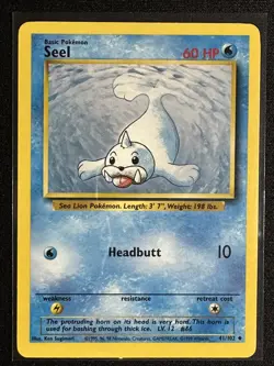 Pokemon TCG Seel 41/102 Base Set Unlimited Uncommon WOTC 1999 Lightly Played - Image 3