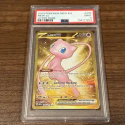 2023 Pokemon Mew EN-151 Mew EX Hyper Rare PSA 9 #205 HR Gold - Image 1
