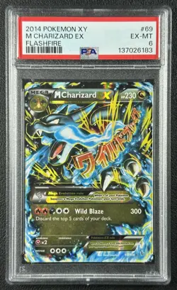 MEGA CHARIZARD PSA 6 2014 POKEMON XY FLASHFIRE #69 EX-MT 183 - Image 1