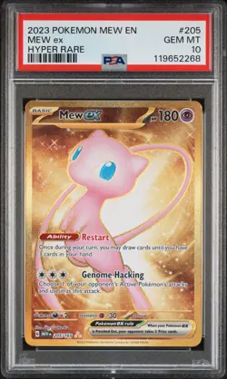 [PSA 10] Mew ex 205/165 151 Hyper Rare Secret Holo Gold English POKEMON - Image 1