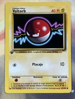 Pokemon 1st Edition Voltorb 67/102 Spanish Base Set NM - Image 1