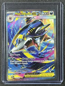 MEGA SHARPEDO EX 2025 POKEMON PFL EN #127/094 SPECIAL ILLUSTRATION RARE B - Image 1