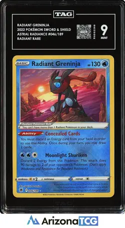 Pokemon 2022 Radiant Greninja 046/189 Radiant Rare Astral Radiance TAG 9 - Image 1