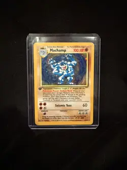 Machamp 8/102 HOLO Rare 1st Edition Base Set 1999 WOTC Pokemon TCG - Image 1