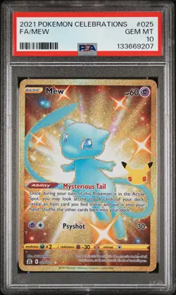 2021 POKEMON CELEBRATIONS #025 FA/MEW PSA 10 - Image 1
