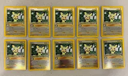 2000 WOTC POKEMON LEAGUE PICHU #35 BLACK STAR PROMO HOLO LOT OF 10 UNPLAYED - Image 1