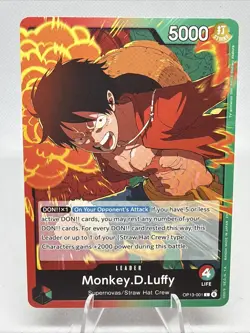 Monkey D Luffy (Leader) OP13-001 Carrying On His Will - One Piece NM - Image 1