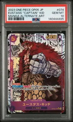 PSA 10 EUSTASS "CAPTAIN" KID Manga One Piece OP05 Awakening New Era Japanese 074 - Image 1