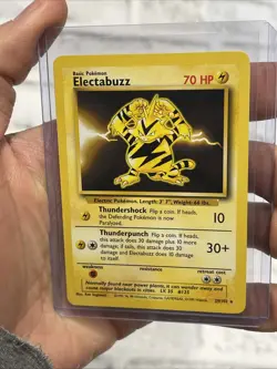 2000 Pokemon TCG Electabuzz 20/102 Base Set Non Holo Rare Card Vintage WOTC NM - Image 1