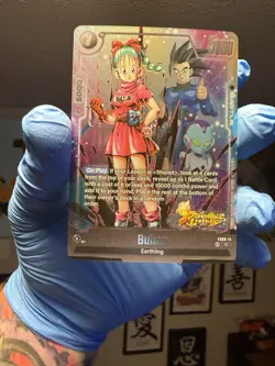 Bulma Silver Foil FS09-14 Dragon Ball Legends Stamp Fusion World Card Game NM - Image 1