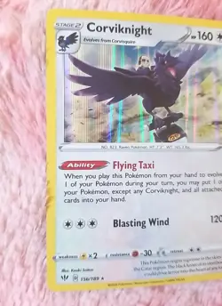 Corviknight 156/189 Pokemon Darkness Ablaze Rare Near Mint Holo Card - Image 2