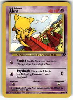 Abra 49/82 Team Rocket NM Pokemon Card TCG - Image 1