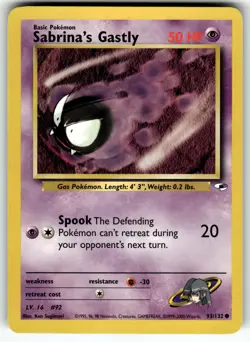 Sabrina's Gastly 093/132 Gym Heroes LP Pokemon Card TCG - Image 1