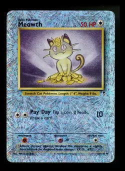 Meowth 53/110 Legendary Collection 2002 Reverse Holo Pokemon Card TCG - Image 1
