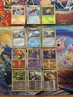 Vintage Pokemon Card Lot Reverse Holo Holo Fire Magmar Hitmonchan Lucario - Image 1