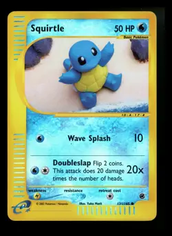 Squirtle 131/165 Expedition 2002 Reverse Holo e-Series Pokemon Card TCG - Image 1