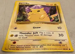2000 TOP DECK MAGAZINE WOTC POKEMON JUMBO BASE SET PIKACHU PROMO CARD 58/102 HP - Image 3