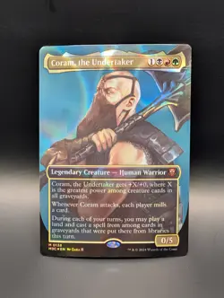 MTG - Coram, the Undertaker - RIPPLE FOIL BORDERLESS - Leg Creature - M3C #138 - Image 1
