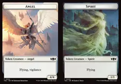 MTG Commander TDM TOKEN Angel #0002 Spirit #0006 PLAYSET 4X X4 - Image 1