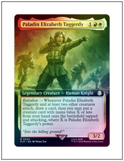 1x Paladin Elizabeth Taggerdy, Extended Art Foil - 0424, Magic MTG NM - Image 1