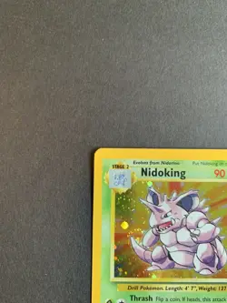 Pokemon Nidoking Base II 11/130 Holo Swirl LP - Image 2