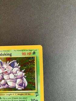 Pokemon Nidoking Base II 11/130 Holo Swirl LP - Image 3