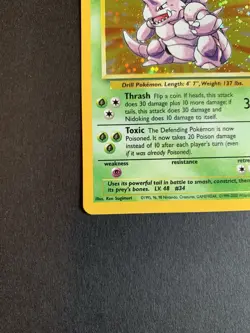 Pokemon Nidoking Base II 11/130 Holo Swirl LP - Image 5