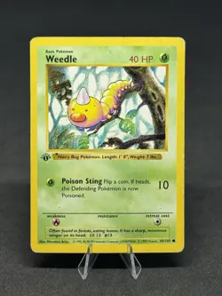 Pokemon Weedle 069/102 Base Set (Shadowless) 1st Edition Regular - Image 1