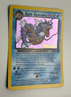 2000 WOTC POKEMON TEAM ROCKET DARK GYARADOS 8/82 PRERELEASE STAMPED PROMO HOLO D - Image 4